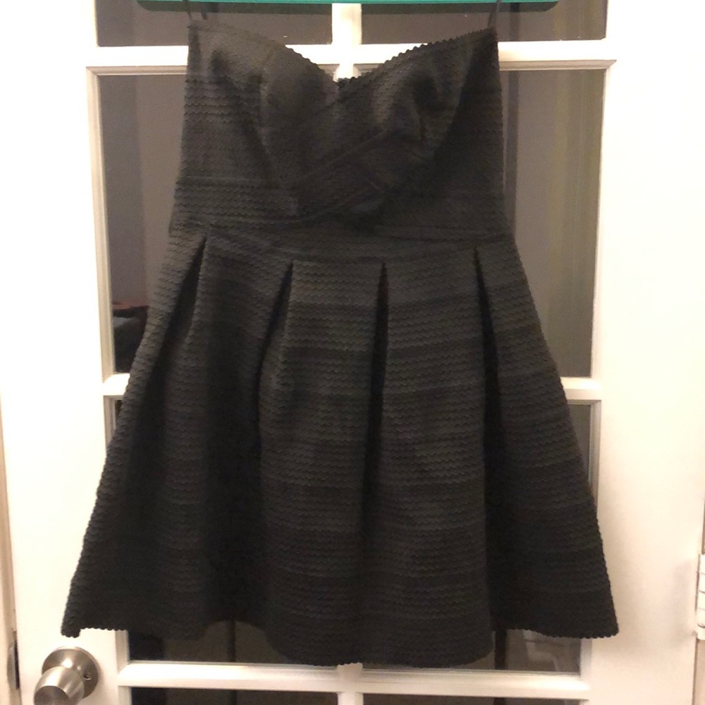 Black Strapless Cocktail Dress